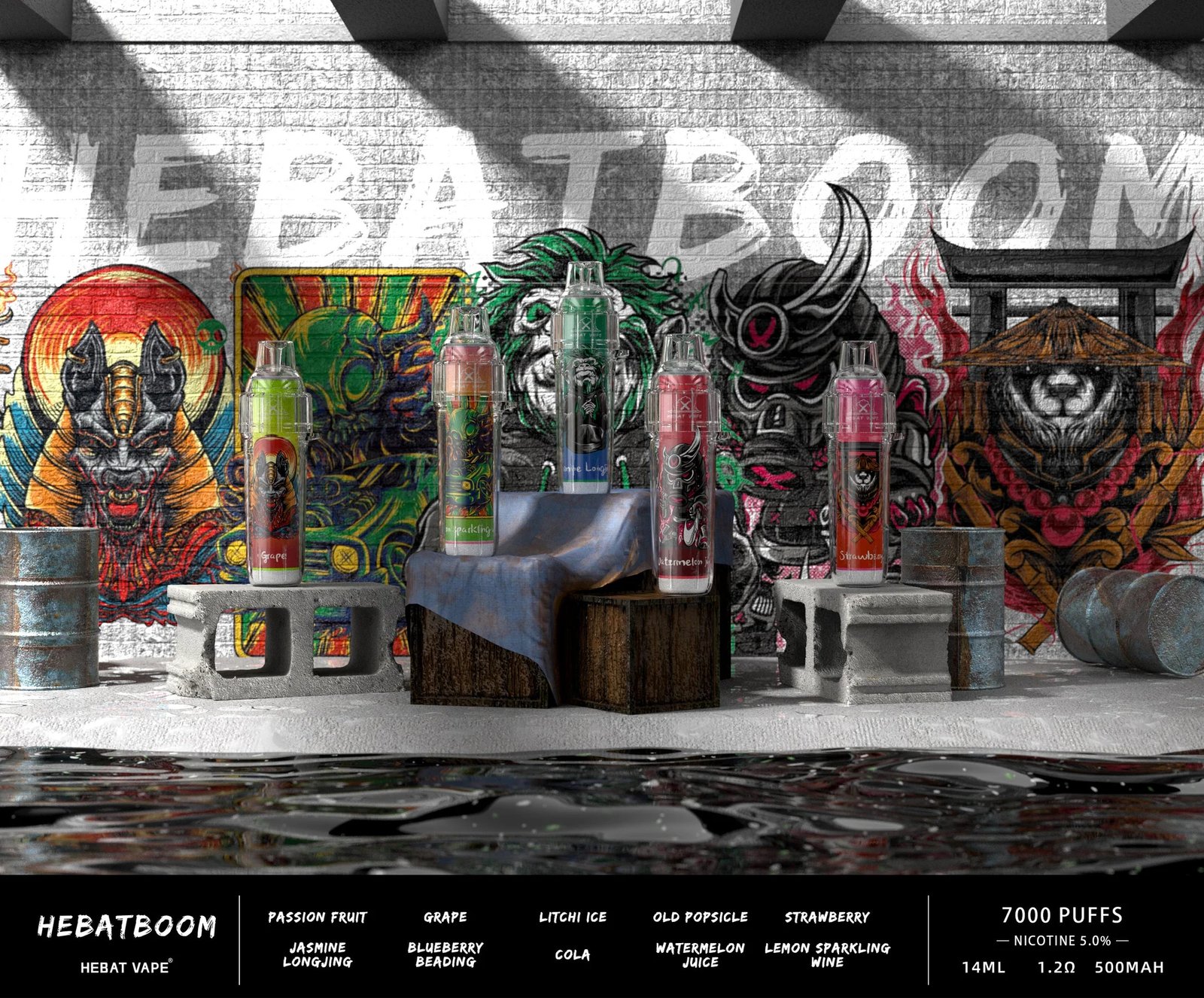 Hebat BOOM 鯨魚級 7000 口 以爆量煙油裝載 演繹深沉尊貴的呼吸高度 3.5% 順滑尼古丁鹽調配 重構大口數性價比標杆 台灣現貨:圖片 3