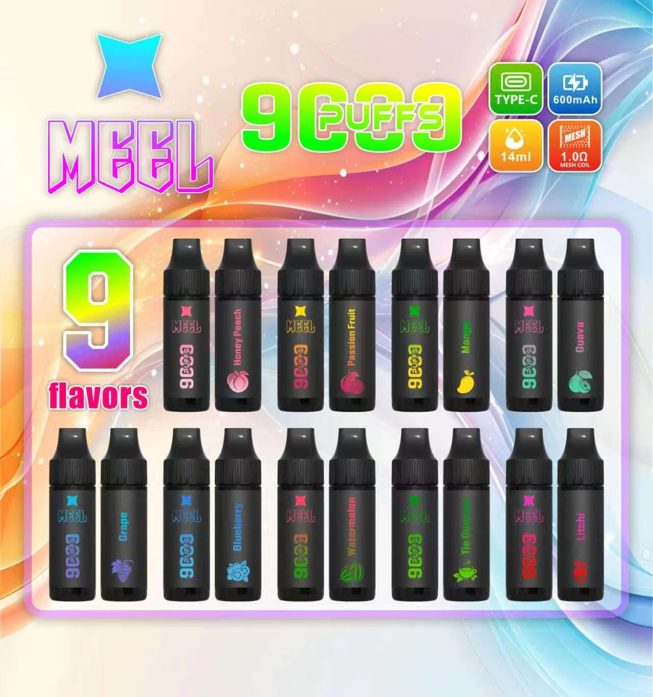 MEEL Marbo 9,000口 14ml 爆量裝載徹底告別換機煩惱 專利霧化技術確保口感巔峰始終如一 職人調教頂級風味 台灣現貨:圖片 2