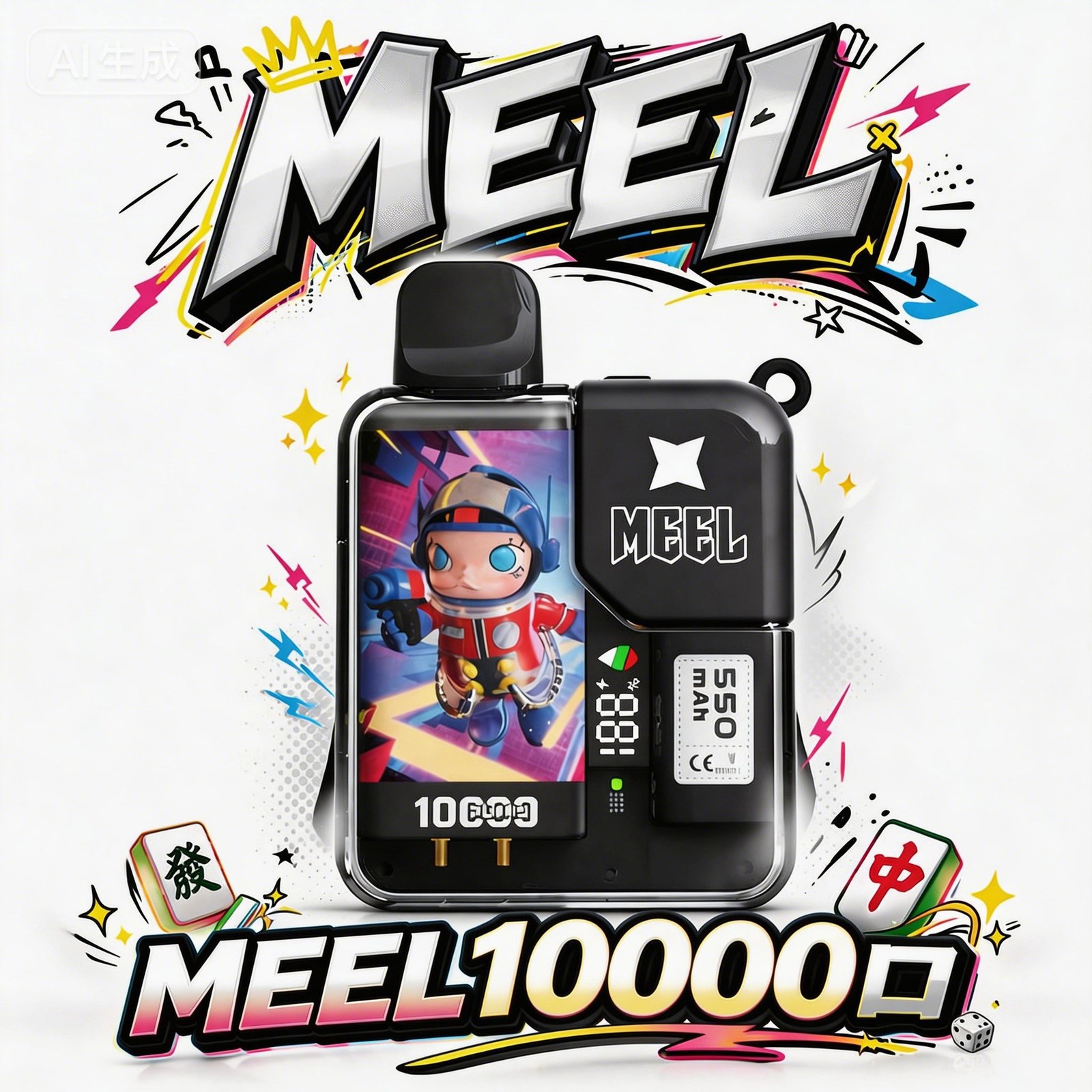 Meel Boost 聯名麻將款10000口 首創雙倍爆發模式 搭載 550mAh 長效電力 體驗頂級順滑的舌尖盛宴 賦予味蕾深邃果香 台灣現貨